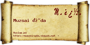 Muzsai Éda névjegykártya